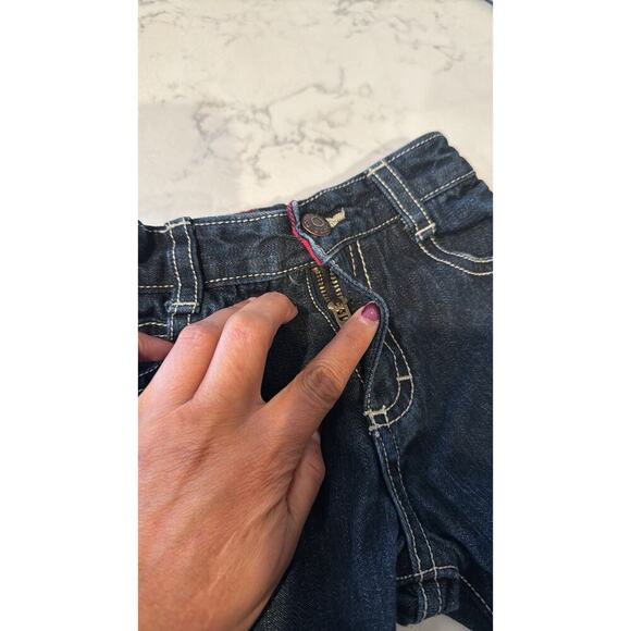 OshKosh B'gosh Baby's Patch moose patch fleece lined jeans winter cabin sz 12 m - Picture 3 of 6